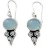 NOVICA Blue Topaz and Chalcedony .925 Sterling Silver Dangle Earrings Bubbling Stream NOVICA Blue Topaz and Chalcedony .925 Sterling Silver Dangle Earrings Bubbling Stream