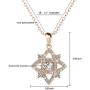 Swarovski Crystal 18K Gold Plated Star Necklace 925 Sterling Silver Birthstone Pendant Necklaces for Women with 5A Cubic Zirconia Christmas Jewelry Birthday Gift for Women