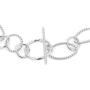 Vanbelle Stering Silver Jewelry Hand-Made Oval Fancy Link Chain Bracelets with Rhodium Plating for Women and Girls