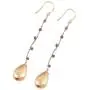 NOVICA Amethyst 22k Yellow Gold Plated .925 Sterling Silver Dangle Earrings Falling Drops