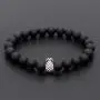 POSHFEEL Pineapple Charm Bracelets for Lovers Couple Black Matte Agate & White Howlite 8mm Beads Bracelet, 7.6''+7.2'' POSHFEEL Pineapple Charm Bracelets for Lovers Couple Black Matte Agate & White Howlite 8mm Beads Bracelet, 7.6''+7.2''