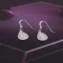 Vanbelle Sterling Silver Jewelry Pebble Inspired Teardrop Earring with Antique Finish for Women and Girls