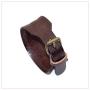 Nsitbbuery Hip Hop Alloy Buckle Wristband Belt Leather Bracelet