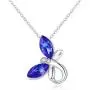 CDE Birthstone Butterfly Pendant Necklace Silver Tone/Gold Tone Necklace for Women 925 Sterling Silver Necklace Hypoallergenic Sparkling Crystals Birthday Valentines Day Jewelry Gifts for Wife Girl