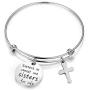 AKTAP Christian Jewelry Sisters in Christ are Sisters for Life Bracelet Sisters in Christ Gifts