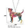 DOWAY Boxer Dog Necklace Pendant for Women Girls,Pet Chain Jewelry Gift with Floral Enamel