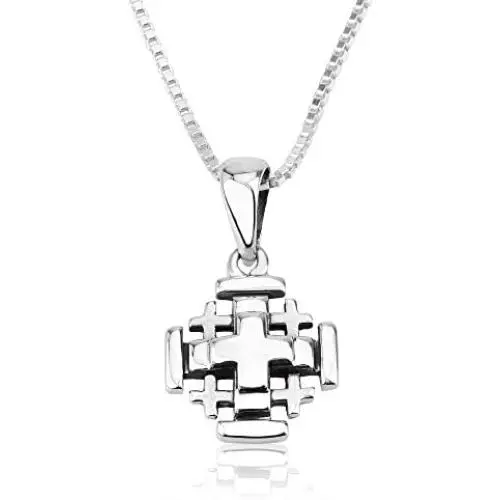 Marina Jewellery Real 925 Sterling Silver Chain Pendant Necklace, 18 Inch Box Chain (Various Designs) Marina Jewellery Real 925 Sterling Silver Chain Pendant Necklace, 18 Inch Box Chain (Various Designs)