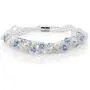 Gem Stone King 17 Inch White Cultured Freshwater Pearl & Blue Crystal Mash Necklace + Bracelet 6.5 Inch Gem Stone King 17 Inch White Cultured Freshwater Pearl & Blue Crystal Mash Necklace + Bracelet 6.5 Inch