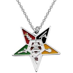 POTIY OES Symbol Jewelry Order of The Eastern Star Necklace OES Sorority Earrings Gift for Women Girls