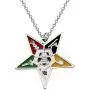 POTIY OES Symbol Jewelry Order of The Eastern Star Necklace OES Sorority Earrings Gift for Women Girls