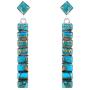 Turquoise Earrings 925 Sterling Silver & Genuine Turquoise (Choose Color)
