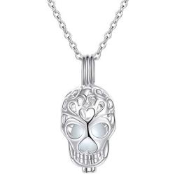 925 Sterling Silver Luminous Necklace Glowing in The Dark Locket Necklace Jewelry for Women Men Girlfriend Daughter Gift