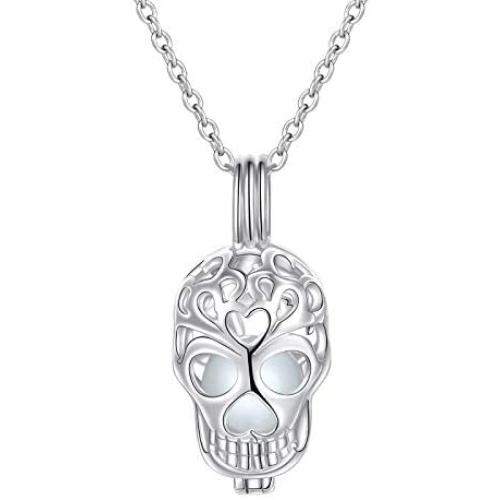 925 Sterling Silver Luminous Necklace Glowing in The Dark Locket Necklace Jewelry for Women Men Girlfriend Daughter Gift