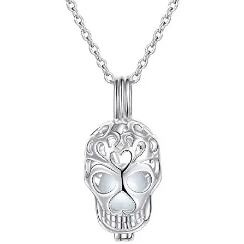 925 Sterling Silver Luminous Necklace Glowing in The Dark Locket Necklace Jewelry for Women Men Girlfriend Daughter Gift 925 Sterling Silver Luminous Necklace Glowing in The Dark Locket Necklace Jewelry for Women Men Girlfriend Daughter Gift
