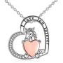 YFN S925 Sterling Silver Horse Necklace Heart Pendant Jewelry Gift for Women Girls