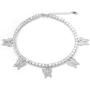 Jacruces 4MM Butterfly Ankle Bracelet, Butterfly Anklets for Women AAA+ CZ Butterfly Tennis Anklet Bling Iced Out Cubic-Zirconia Beach Anklet