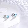 Aurora Tears Elephant Jewelry Women 925 Sterling Silver Crystal Birthstone Animal Elephants Necklace/Earring/Ring Birthday Jewelry