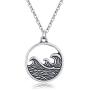 Rosa Vila Vintage Round Wave Necklace, Ocean Jewelry for Women, Ocean Necklace, Go with The Waves Beachy Necklaces
