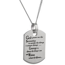 Serenity Prayer Necklace for Women- God Grant Me The Serenity Mantra Daily Reminder Pendant Necklace, Serenity Jewelry, Inspirational Necklace & Gifts