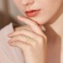 YeGienor Handmade Flower Signet Ring -18K Gold Over 925 Sterling Silver-Minimalistic Statement Ring with Botanical Engraved- Delicate Jewelry Gift for Women/Girls