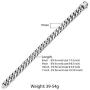 Trendsmax 10mm Mens Women Chain Gold Plated Stainless Steel Curb Cuban Link Chain Bracelet 8-10inch Hip Hop Jewelry