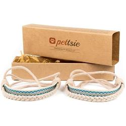 Pettsie Matching Friendship Bracelets, 2 Pack Set, Easy Adjustable, 100% Cotton