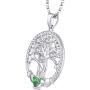 JO WISDOM Women Necklace,925 Sterling Silver Tree of Life Yggdrasil Pendant Necklace with AAA Cubic Zirconia