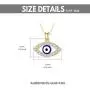 Blocaci 14K Yellow Gold Evil Eye Necklaces for Women Girls White/Blue Eye with Moissanite Evil Eye Pendant for Wife Grilfriend Daughter, 16+1+1 inch