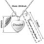 XIUDA Cremation Necklace for Ashes Heart Urn Necklace Memorial Ash Necklace Stainless Steel Cremation Jewelry-Forever in My Heart