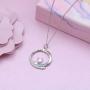 JZMSJF 925 Sterling Silver Inspired Engraved I Am Enough Necklace Circle Pendant Share Hug Inspirational Jewelry for Women Girls Teens