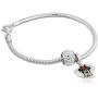 Disney Minnie Mouse Charm and Clear Crystal Bead Bundle Charm Bracelet