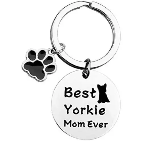 MAOFAED Dog Gift Yorkshire Terrier Gift Best Yorkie Mom Ever Dog Lover Gift Yorkshire Silky Terrier Jewelry Gift for Dog Mom