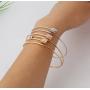 Skinny Bow and Arrow Bangle Adjustable Cuff Bracelet