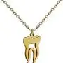 La Espoir Dentist Human Tooth Pendant Necklace Silver/Gold Plated Medical Jewelry Gift for Doctor/Nurse Stainless Steel