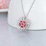 SIMONLY Supernatural Necklace Sterling Silver Created Opal Sun Sunburst Pendant Supernatural Necklaces Jewelry