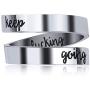Stainless Steel Mantra Ring (Keep Fucking Going)