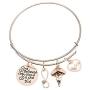 Luvalti Charm Bracelet Adjustable Bangle Gift for Women Girl Sister Mother Friends Bangle Bracelet Engraved She Believed she Could so she did Inspirational Jewelry, for Christmas Day, Thanksgiving Day