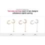 WingBling Crescent Moon Stars Goddess Luna 14K Rose Gold Plated Necklace White Gold plated (Rhodium) Silver Dainty Swarovski Crystal Pearl Cubic Zirconia drop dangle Earring Jewelry Gift for Women