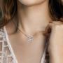 Heart Sister Necklace 925 Sterling Silver Infinity Jewelry for Women Sister Gift