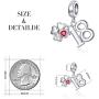 FOREVER QUEEN 18 Years Old Happy Birthday Charms fit Charms Bracelet 925 Sterling Silver Clover Bead Charms for Bracelet and Necklace Jewelry Gift with Gift Box