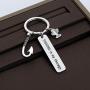CENWA Fishing Keychain Fishing Lover Gift Fisherman Anglers Gift Fish Hook Charm Jewelry Fishing is My Therapy Keychain