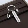CENWA Fishing Keychain Fishing Lover Gift Fisherman Anglers Gift Fish Hook Charm Jewelry Fishing is My Therapy Keychain
