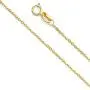 Wellingsale 14k Yellow Gold Polished Solid 1.2mm Side Diamond Cut Rolo Cable Chain with Spring Ring Clasp Wellingsale 14k Yellow Gold Polished Solid 1.2mm Side Diamond Cut Rolo Cable Chain with Spring Ring Clasp