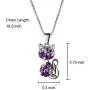 DreamsEden 18 Silver Box Chain Womens Amethyst Cat Pendant Necklace, Purple (Gift Box & Greeting Card)