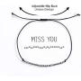 SUNSH 2Pcs Pinky Promise I Love You Morse Code Matching Bracelets for Women Teen Girls Men Handmade Adjustable bracelet to Couples Boyfriend Girlfriend Mother Daughter Friendship Lover Gift