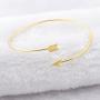 MANZHEN Adjustable Arrow Feather Upper Arm Cuff Bangle Open Armlet Armband Bracelet