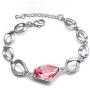 MAFMO Bridal Wedding Necklace Bracelet Earrings Luxury Crystal Jewelry Set for Women