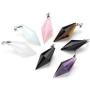 Top Plaza 12 Facet Natural Healing Crystal Stone Necklace Point Gemstone Pendant Necklaces Reiki Balancing Quartz Jewelry for Women Men
