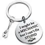 CENWA Mechanic Gift Auto Mechanic Keychain I Might Be A Mechanic But I Cant Fix Stupid Keychain Car Mechanic Car Repair Gift for Mechanician Car Enthusiast