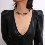 Ingemark Statement Chunky Rope Chain Choker Necklace for Women Girls Unisex Hip Hop Punk Multi Layer Twist Chain Link Necklace Ingemark Statement Chunky Rope Chain Choker Necklace for Women Girls Unisex Hip Hop Punk Multi Layer Twist Chain Link Necklace